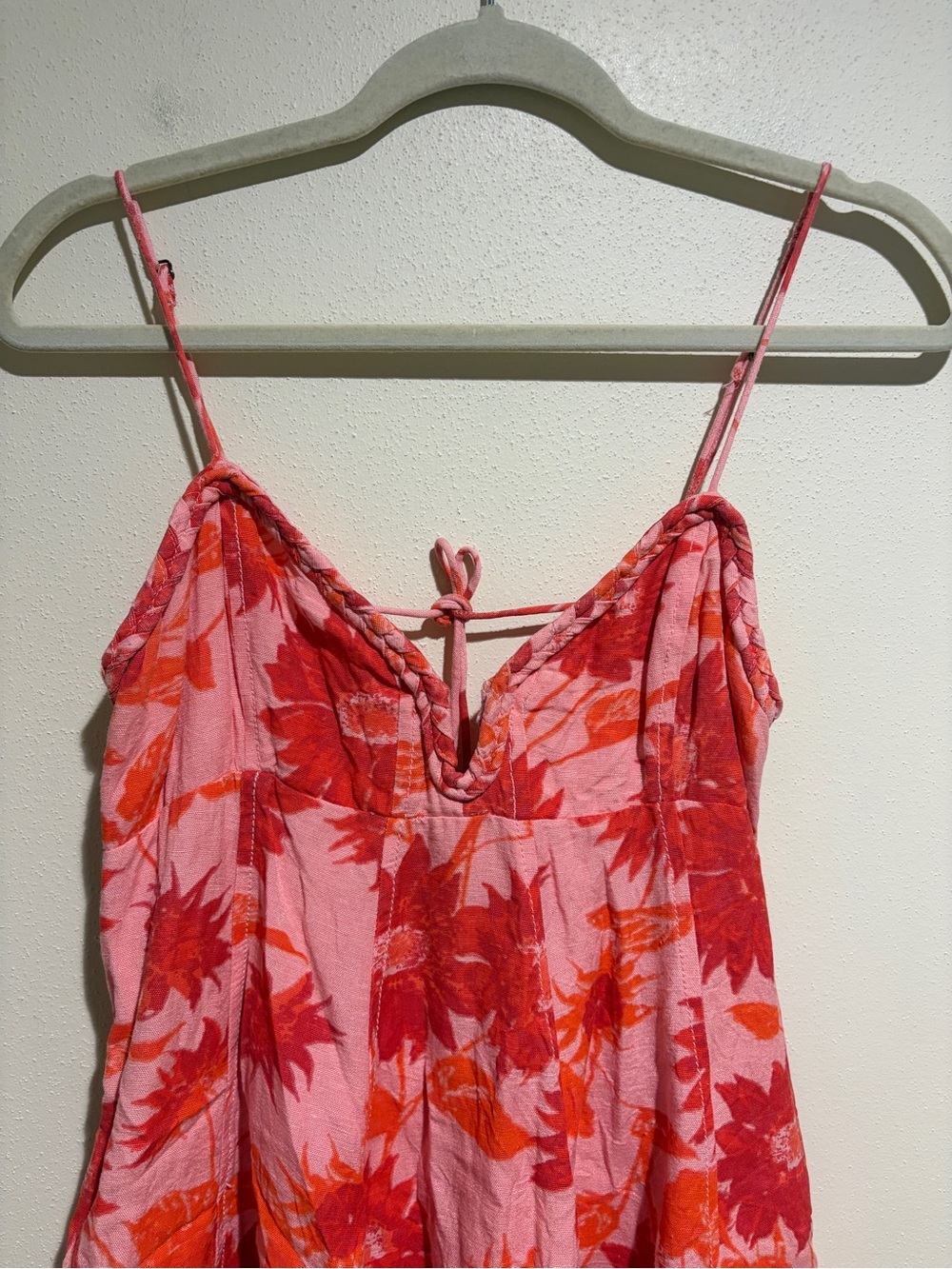 Free People Altura Pink Floral Printed Mini Dress Strawberry Lemonade Small - Picture 5 of 16